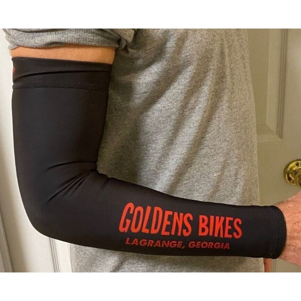 Custom Bontrager Thermal Arm Warmers Black with Bike shop Logo multiple sizes